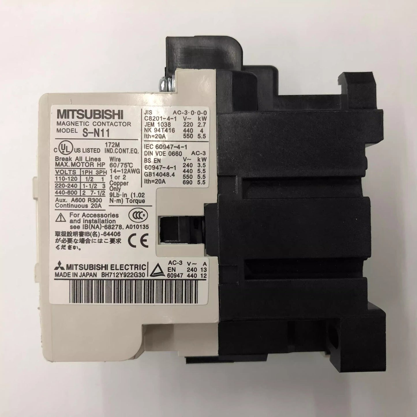 1PCS for Mitsubishi S-N11 AC110V 3-pole AC Contactor