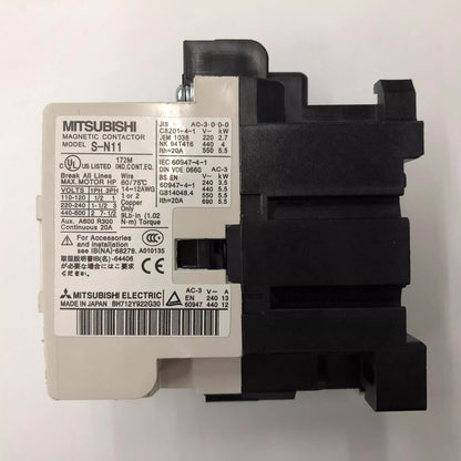 1PCS for Mitsubishi S-N11 AC110V 3-pole AC Contactor
