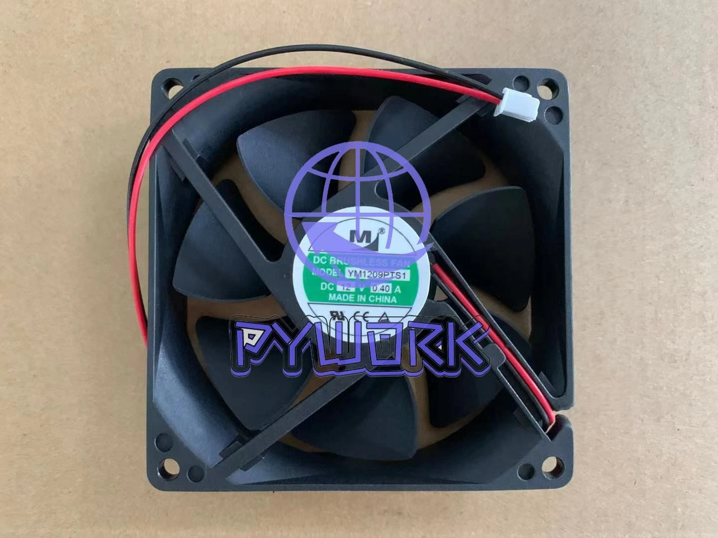 1PCS YM1209PTS1 DC 12V 0.4A cooling fan 90*90*25mm 2-Wire/ 2Pin~