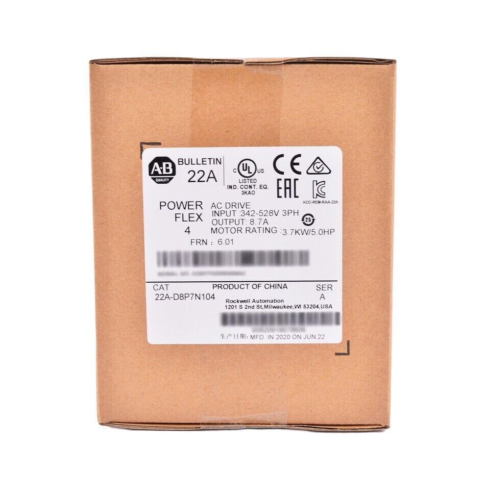 Allen-Bradley PowerFlex 4 AC Drive 3.7 kW 5 Hp - ALLEN-BRADLEY