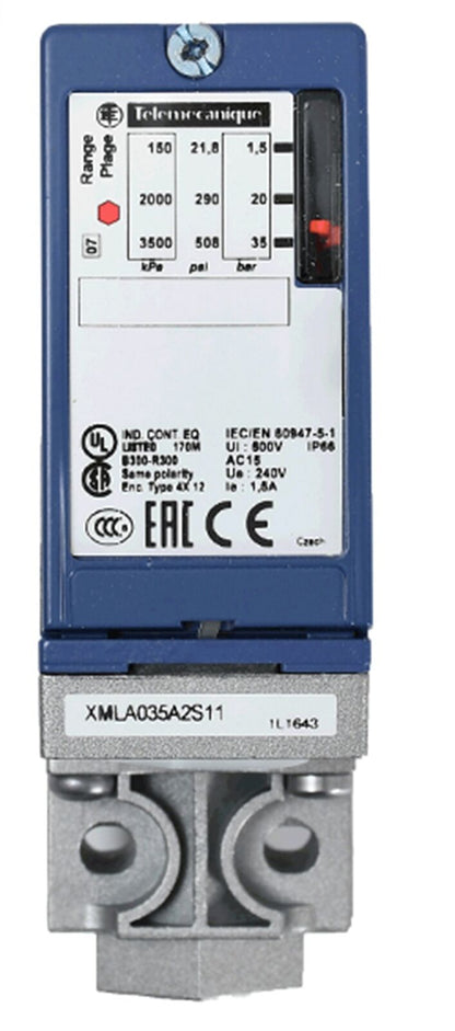 Differential Pressure Switch Sensor, SCHNEIDER ELECTRIC XMLA035A2S11 - SCHNEIDER ELECTRIC