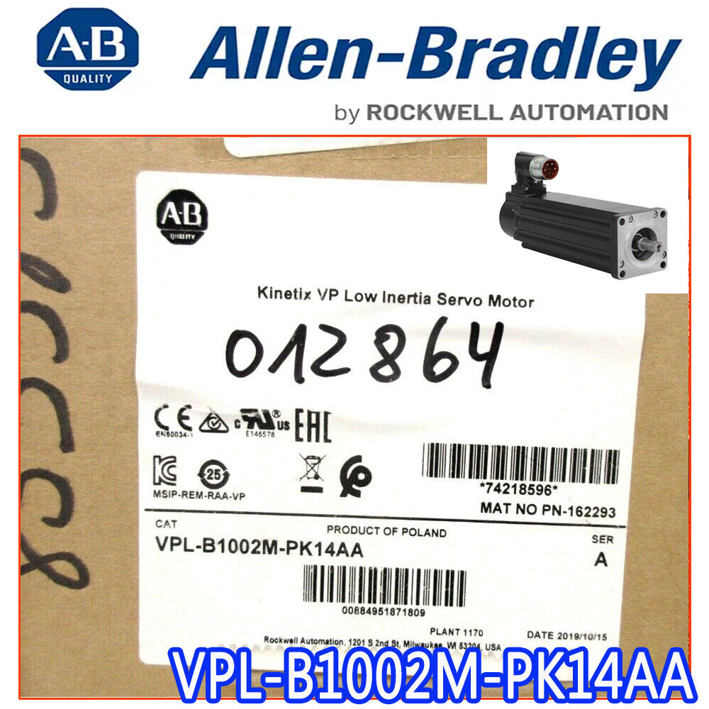 Allen Bradley VPL-B1002M-PK14AA 480V AC Kinetix VP Servo Motors - ALLEN BRADLEY