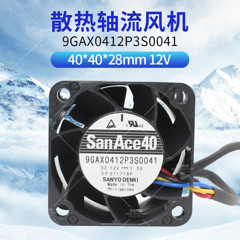 Sanyo 9GAX0412P3S0041 4028 12V 1.3A server power supply cooling fan