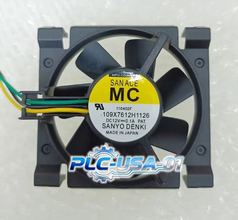 1PCS Sanyo 109X7612H1126 DC12V 3-wire Cooling Fan Fast delivery