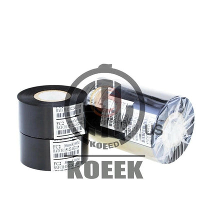 6 PCS FC2 30mm x 100m For Coder Printer Machine Black Hot Stamp Ribbon