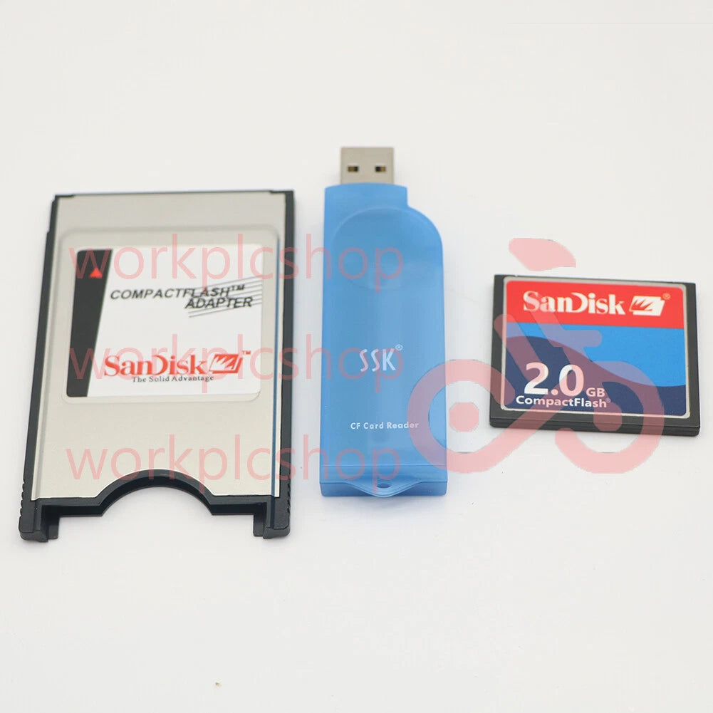 1PCS Reader FANUC 2G CF Compact Flash Card+CF-PCMCIA Adapter+SSK #US