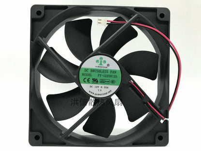 1pcs POWERYEAR PY-1225H12S DC12V 0.35A 12CM 12025 2-wire cooling fan