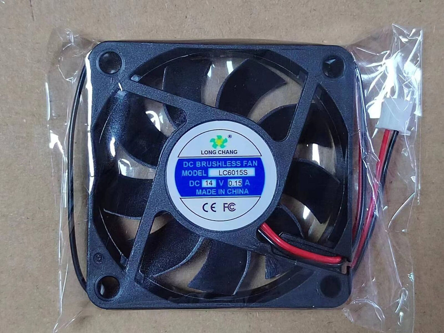 new LONG CHANG LC6015S 14V 0.15A 60*60*15MM 2-wire cooling fan