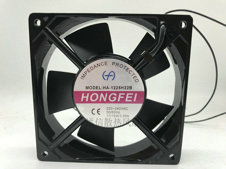 1pcs Hongfei HA-1225H22B 12025 220V 0.09A metal frame chassis cooling fan
