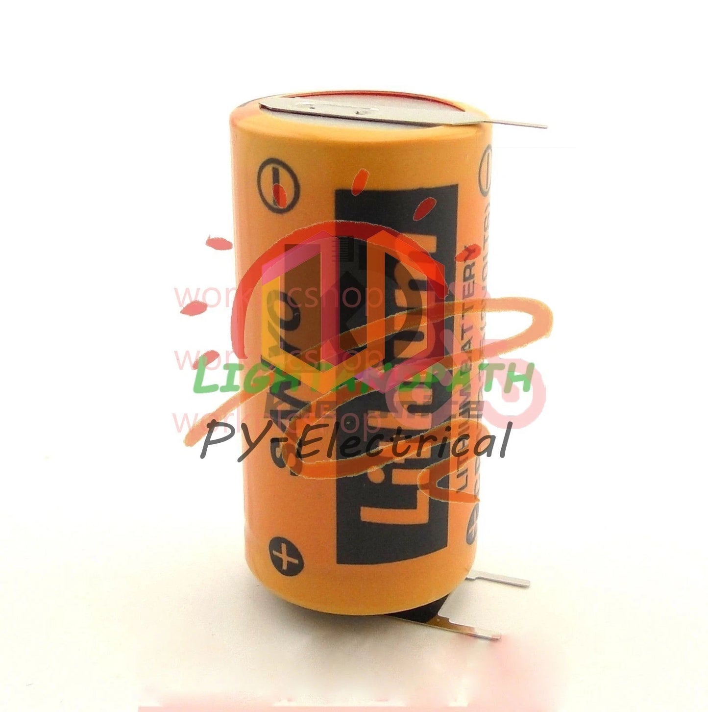 2pcs SANYO CR17335 3V PLC Battery 3P tabs to Repair Saab Cell Pin Type +2P-1P #L