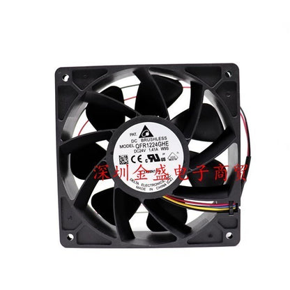 DELTA QFR1224GHE 12038 DC24V 1.41A 12CM 4-Wire Temperature Control Cooling Fan