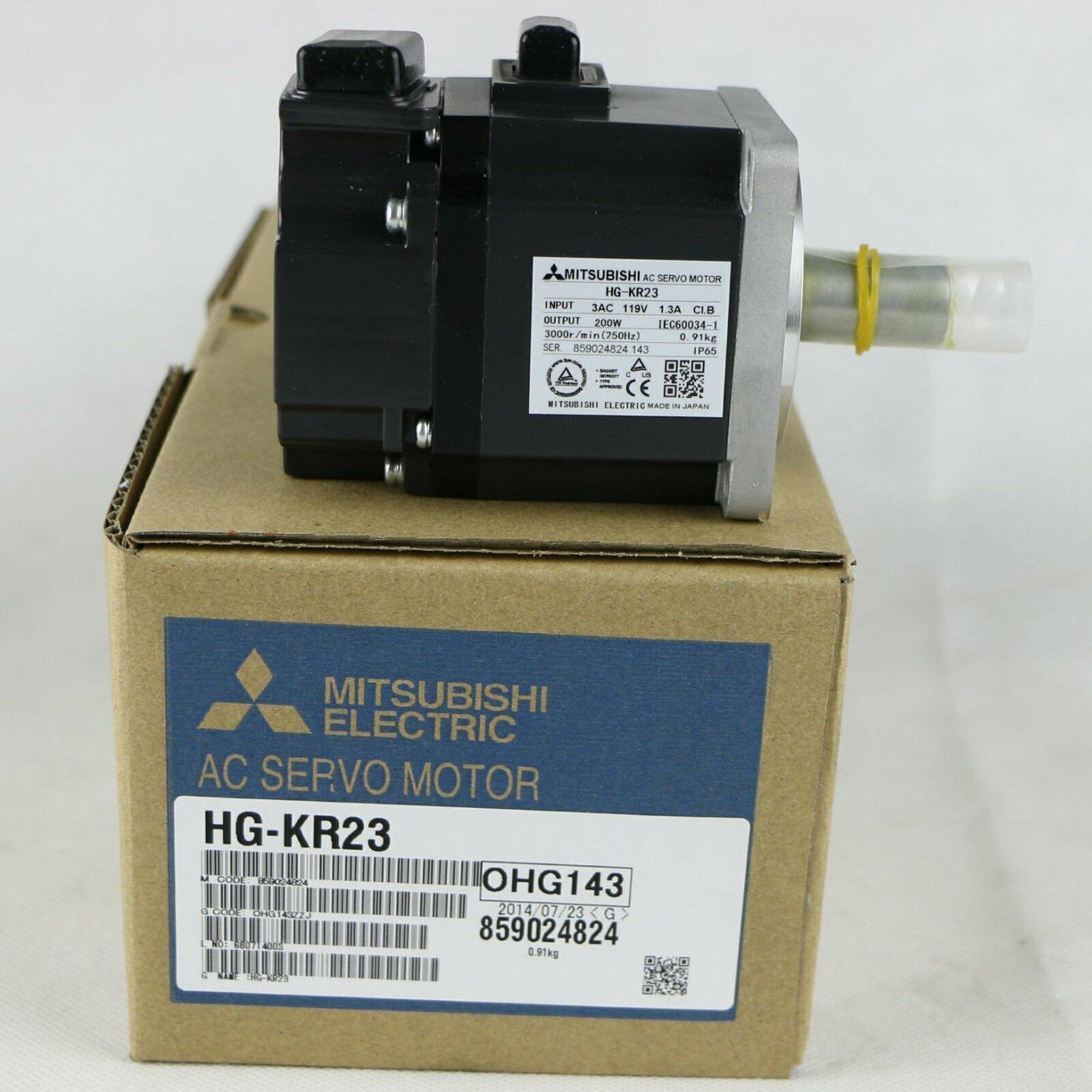 1PC Mitsubishi AC Servo Motor HG-KR23 - MITSUBISHI