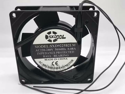SXDOOL SXD9225B2LM AC220-240V 50/60Hz 0.08A double-ball AC 9CM cooling fan