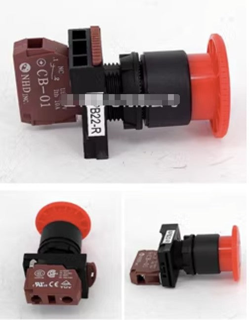 1PC FIT FOR NHD Emergency stop push button switch NPB22-R01R 22mm NC