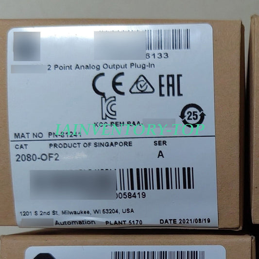 In Stock NEW 2080-OF2 2-Point Analog Output Plug-In - TECHMASTER