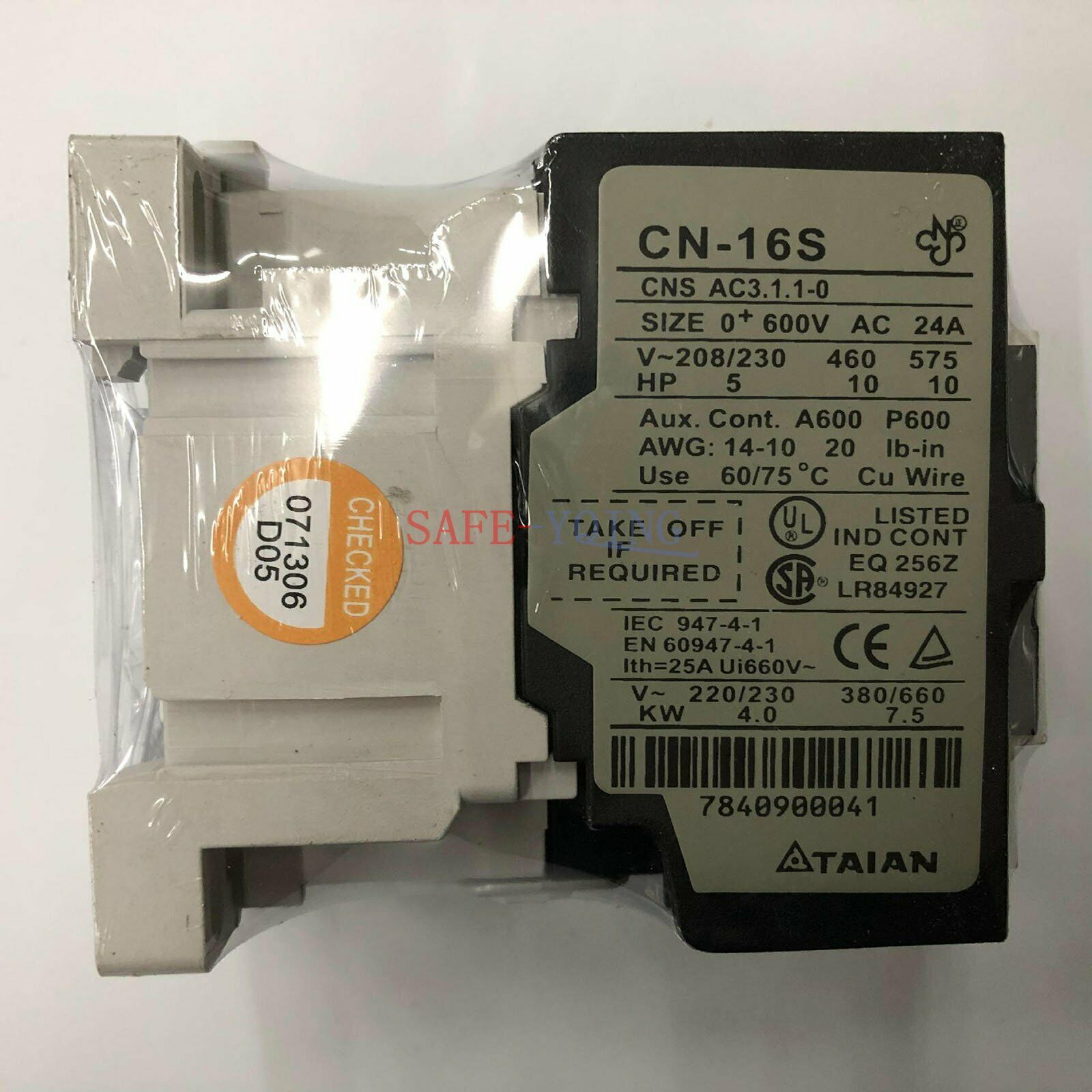 new ONE Taian AC contactor CN-16S 220V In Box - ONE