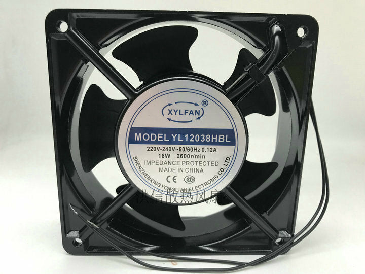 1pcs XYLFAN YL12038HBL 220V 0.12A 18W 12038 cabinet cooling fan
