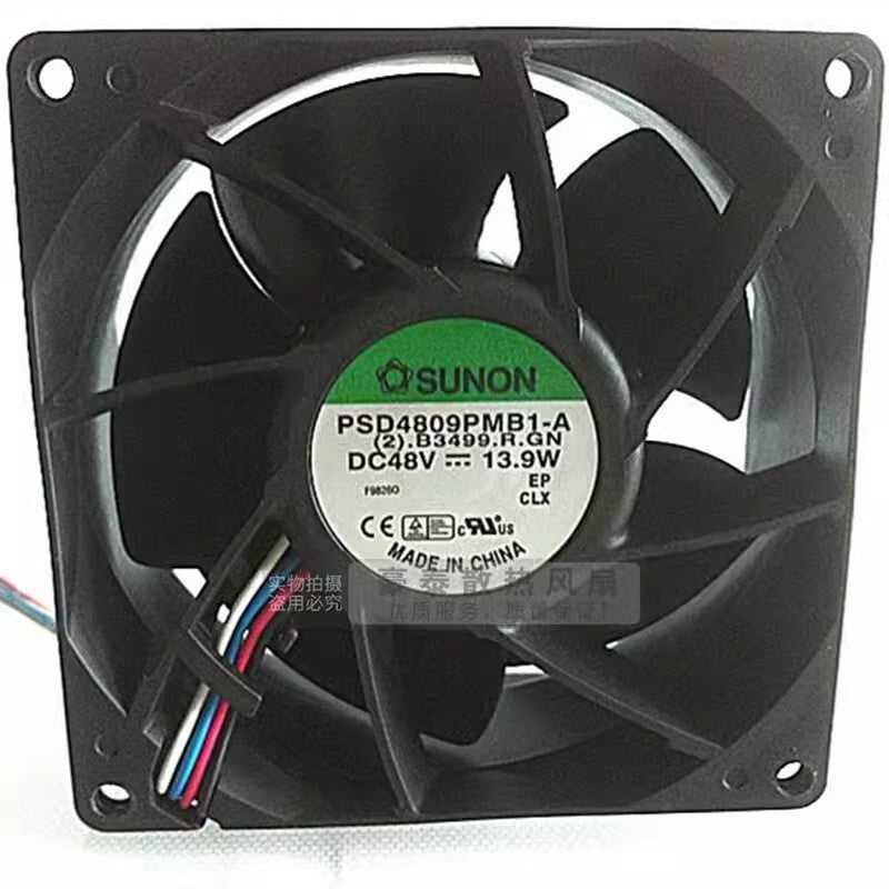SUNON PSD4809PMB1-A DC48V 13.9W 90*90*38MM 4-Wire Silent Cooling Fan