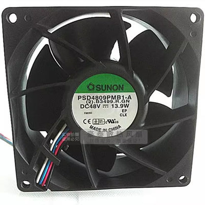 SUNON PSD4809PMB1-A DC48V 13.9W 90*90*38MM 4-Wire Silent Cooling Fan