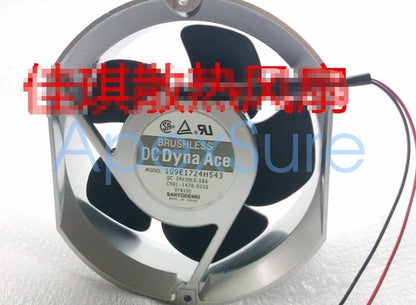 1PC SANYO 109E1724H543 24V 0.58A 172×172×51mm cooling fan 2pin