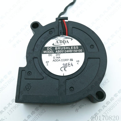 ADDA AB05124HB150100 5015 DC24V 0.14A 5CM 2-Wire Turbo Cooling Fan