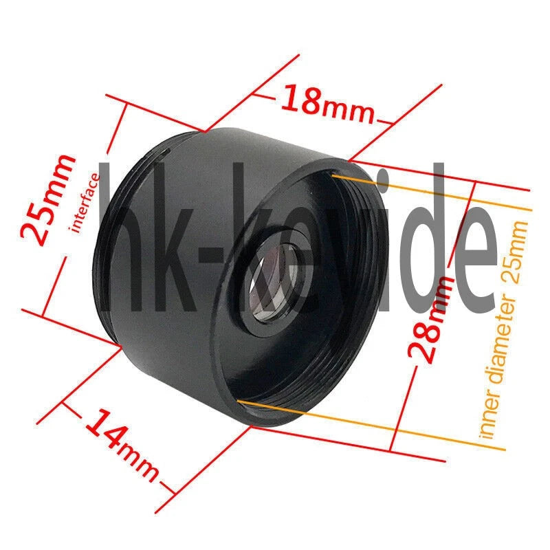 2X Relay Lens C to C-mount Adapter Lens Teleconverter for Industrial Microscope