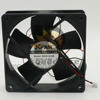 RDH1232B 12032 12V 0.60A 12CM 2-Wire Dual Ball Cooling Fan 1PCS #MO