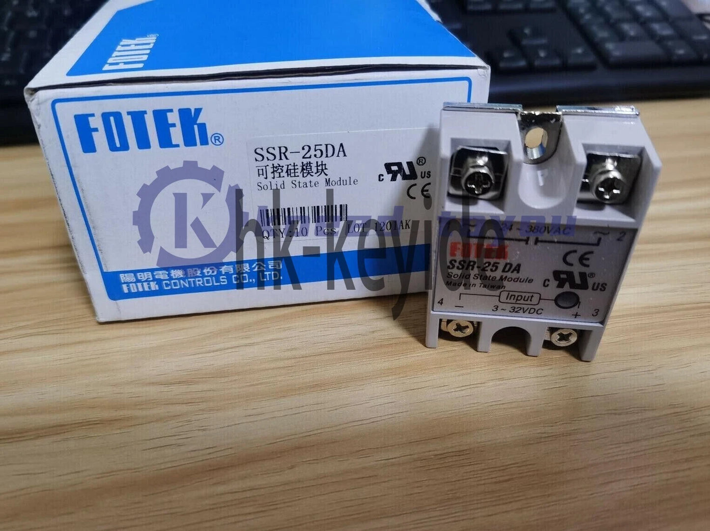 1Psc Fotek SSR-25DA SSR25DA Solid State Relay 25A