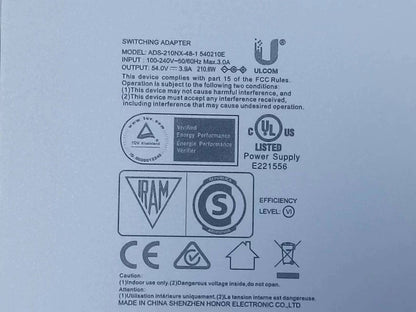 used AC Adapter for UBNT UniFi Switch US-XG-6POE Power Supply Charger - KOEED