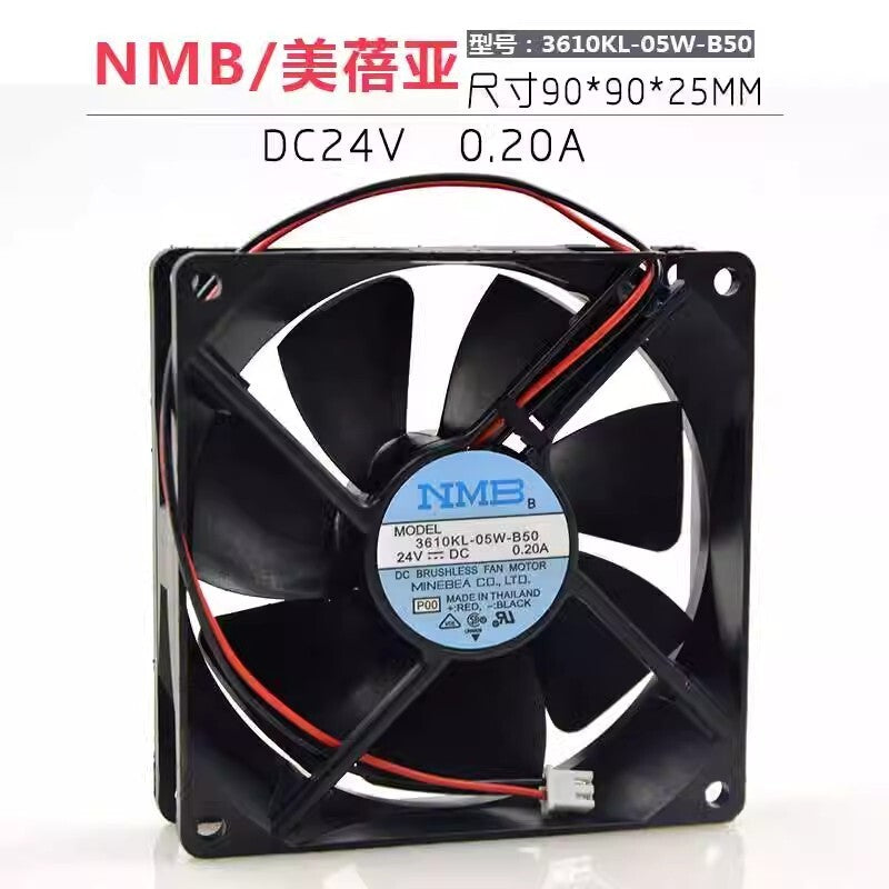 NMB 3610KL-05W-B50 9025 DC24V 0.20A 9CM 2-Pin Inverter Cooling Fan
