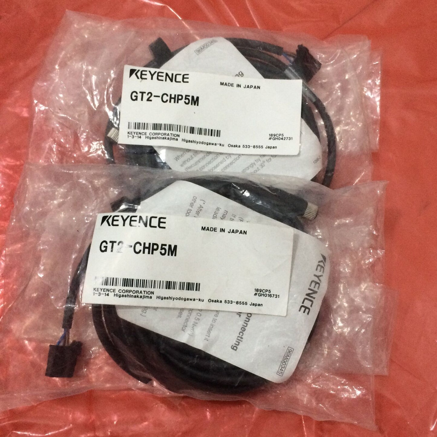 KEYENCE GT2-CHP5M Oil resistant sensor head cable - KEYENCE