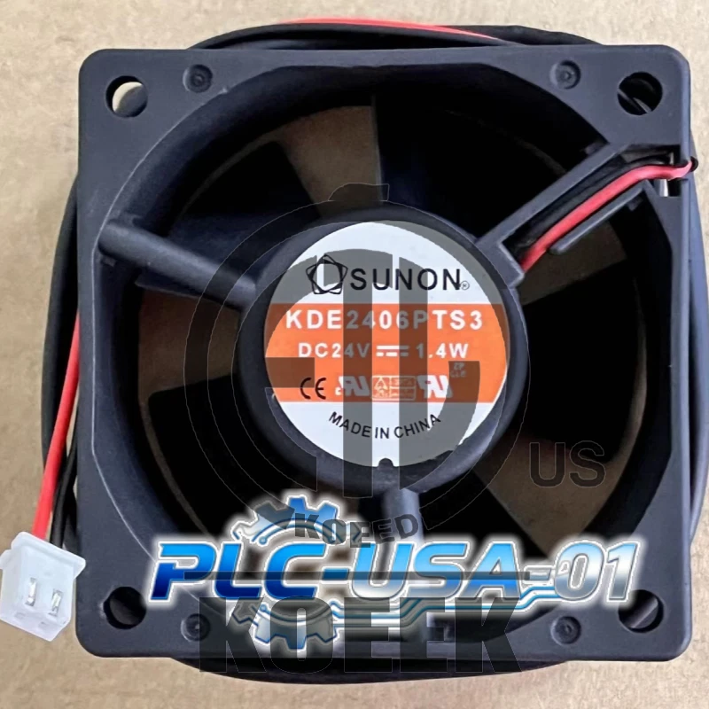 1PCS SUNON KDE2406PTS3 Inverter cooling fan DC 24V 1.4W 2-wire 6CM