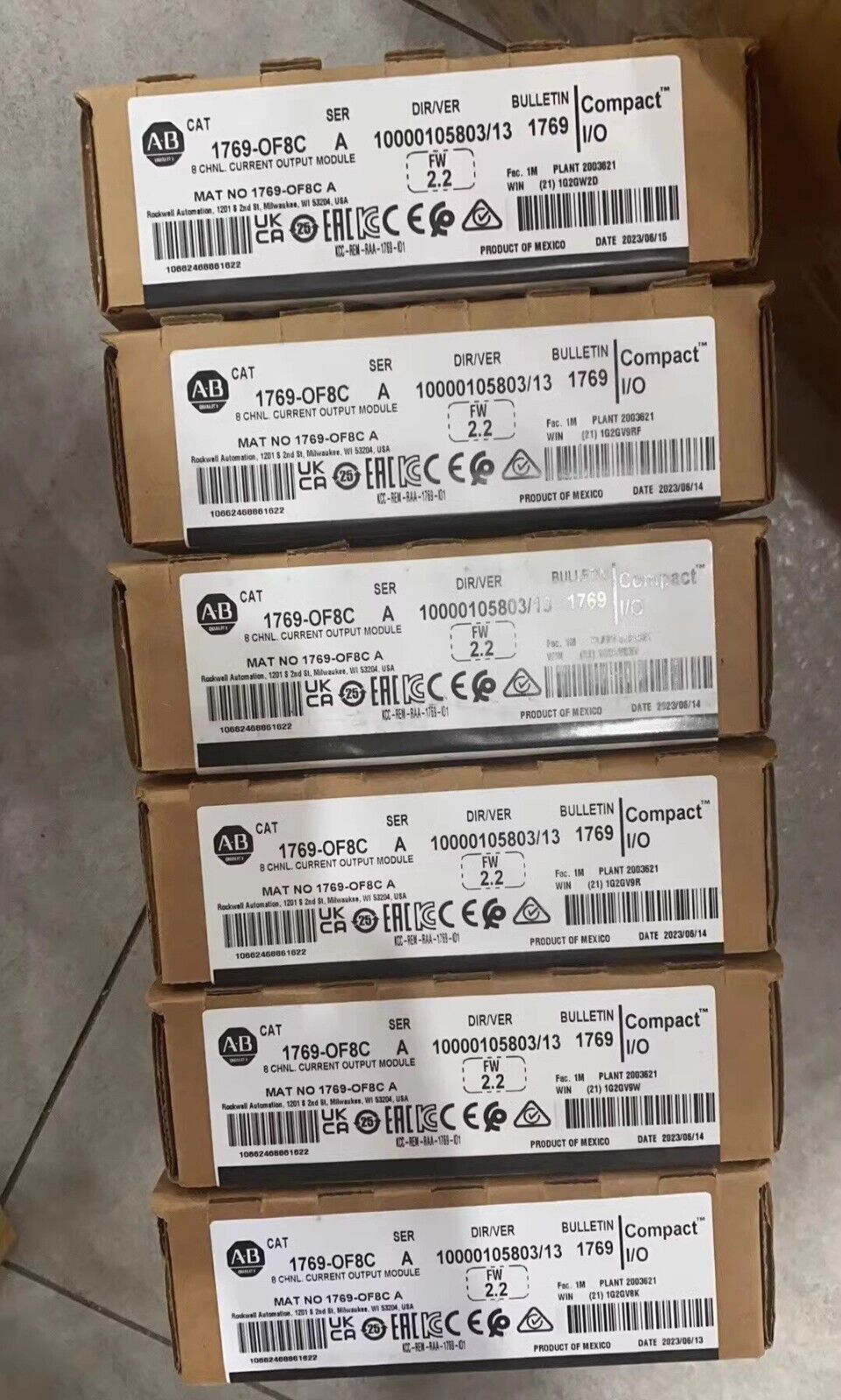 2023 Factory Sealed AB 1769-OF8C SER CompactLogix 8-Channel Module - 8 Channels - COMPACTLOGIX