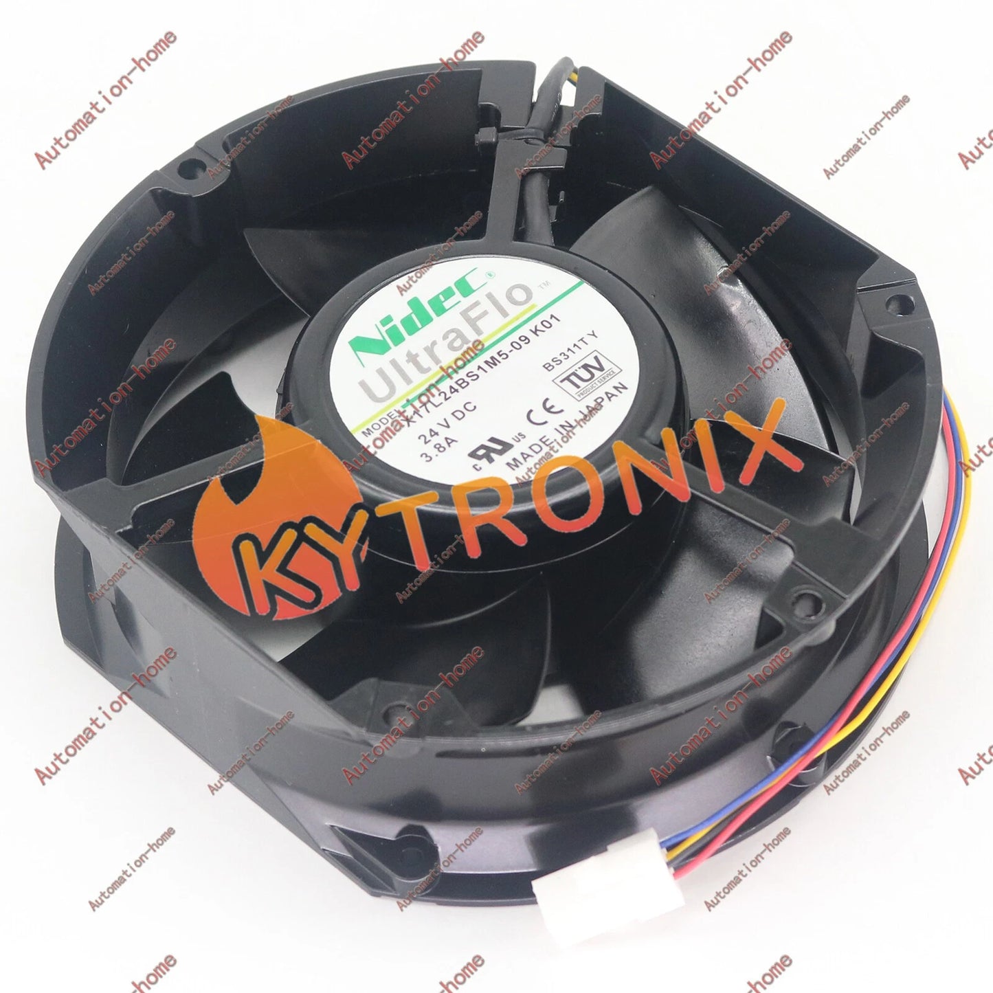 Nidec X17L24BS1M5-09 K01 24V DC 3.8A Cabinet Inverter Cooling Fan