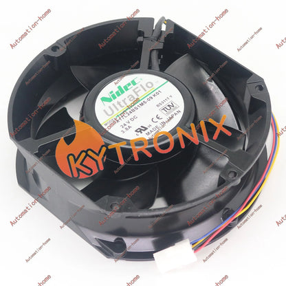 Nidec X17L24BS1M5-09 K01 24V DC 3.8A Cabinet Inverter Cooling Fan