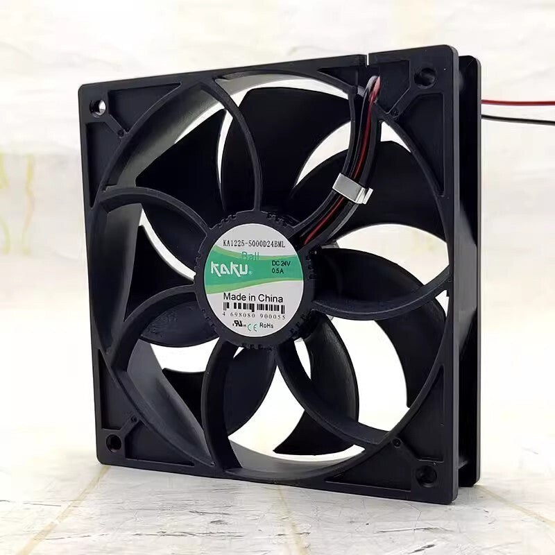 KAKU KA1225-5000D24BML DC24V 0.5A 2-Wire Ball Cooling Fan