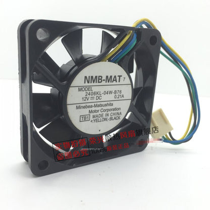 NMB-MAT 2406KL-04W-B76 6CM 6015 12V 0.21A 4-wire PWM chassis cooling fan