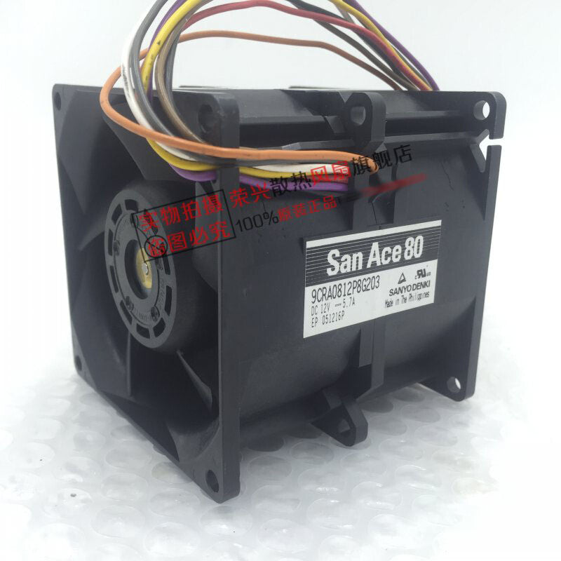 Sanyo 9CRA0812P8G203 8080 8CM12V 5.7A car supercharged high speed violent fan