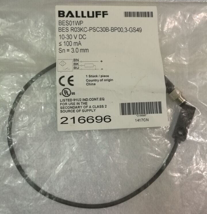 Proximity Sensor BES R03KC-PSC30B-BP00, 3-GS49 Proximity Sensor - BALLUFF