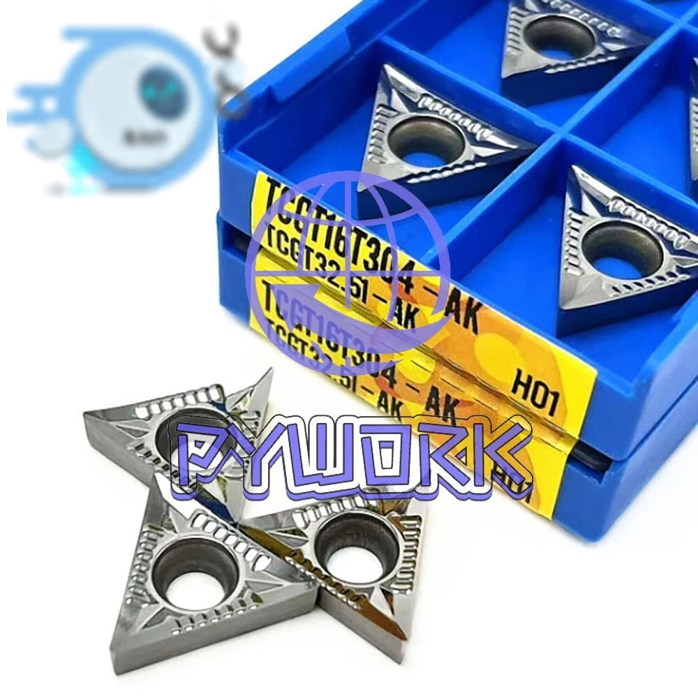 20Pcs TCGT16T304-AK TCGT32.51 Indexable Carbide Inserts TCGT16 for aluminum