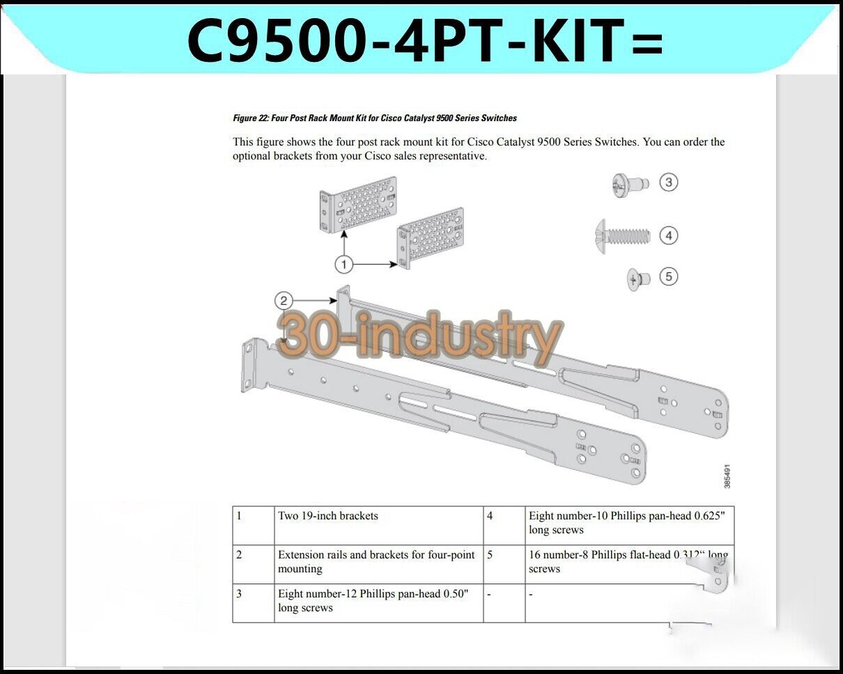 1SET New For C9500-4PT-KIT= Rack Mount Kit Special For C9500-24X-A - KOEED