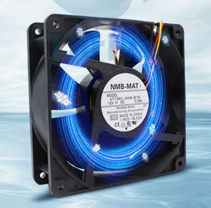 new NMB 4715KL-04W-B19 12038 12V 0.35A 12cm Chassis Power Supply Double Ball Fan - NMB