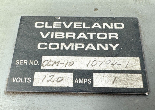 used Cleveland Vibrator CCM-10 Power Supply/Control - CLEVELAND VIBRATOR