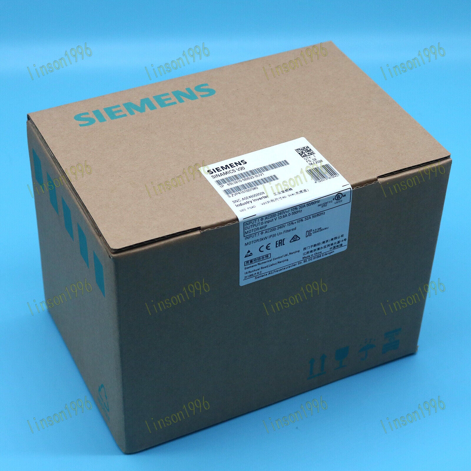 new 1PC  6SL3210-5BB23-0UV1 Siemens Frequency Converter Fast Siemens