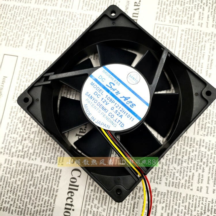 1pcs SAn Aes 109P1212H1011 12v 0.52A 12038 12CM chassis cooling fan