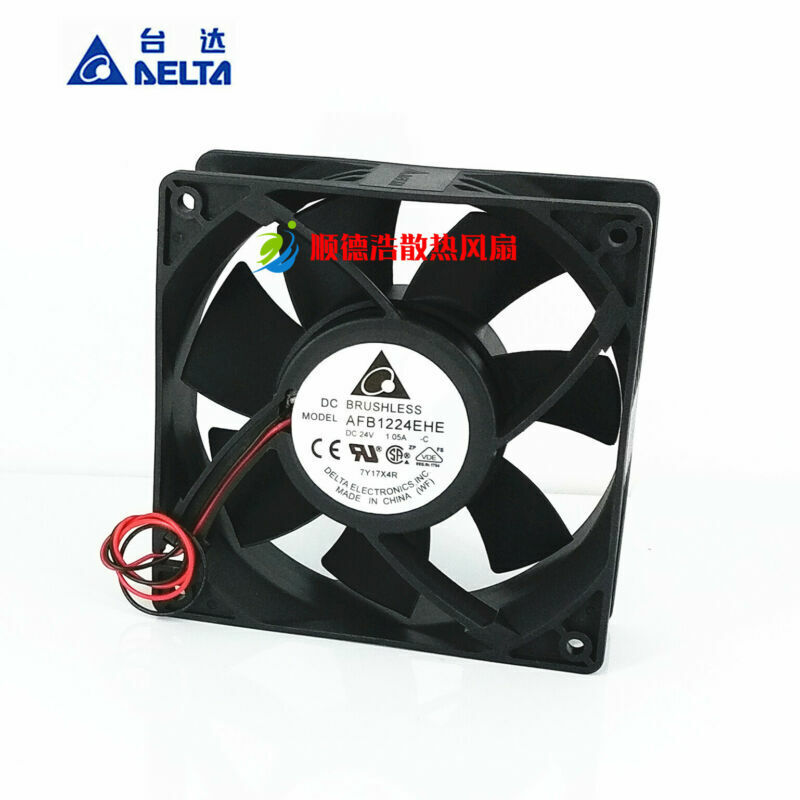 used 1pcs AFB1224EHE 1.05A 12CM cm 12038 24V inverter cooling fan - DELTA