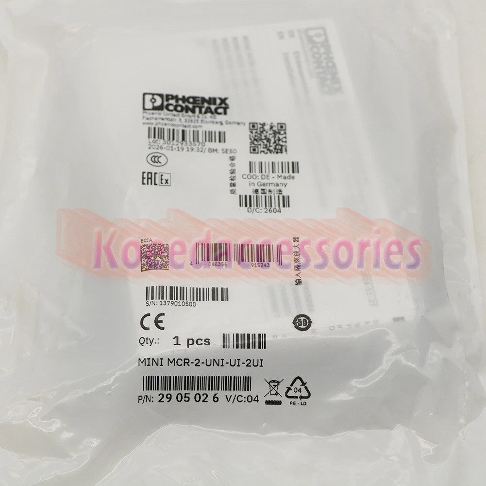 1PC Phoenix MCR-2-UNI-UI-2UI Contact Signal Duplicator 0-24mA 0-12V 2905026