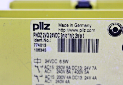 used Pilz PNOZ 2VQ 24VDC 2N/OT Safety Relay 774013 - PILZ