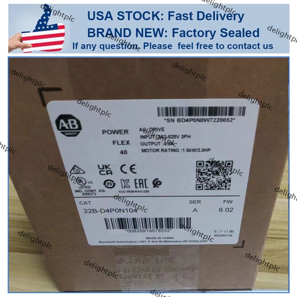 Factory Sealed Allen-Bradley 22B-D4P0N104 PowerFlex 40 AC Drive - KOEED