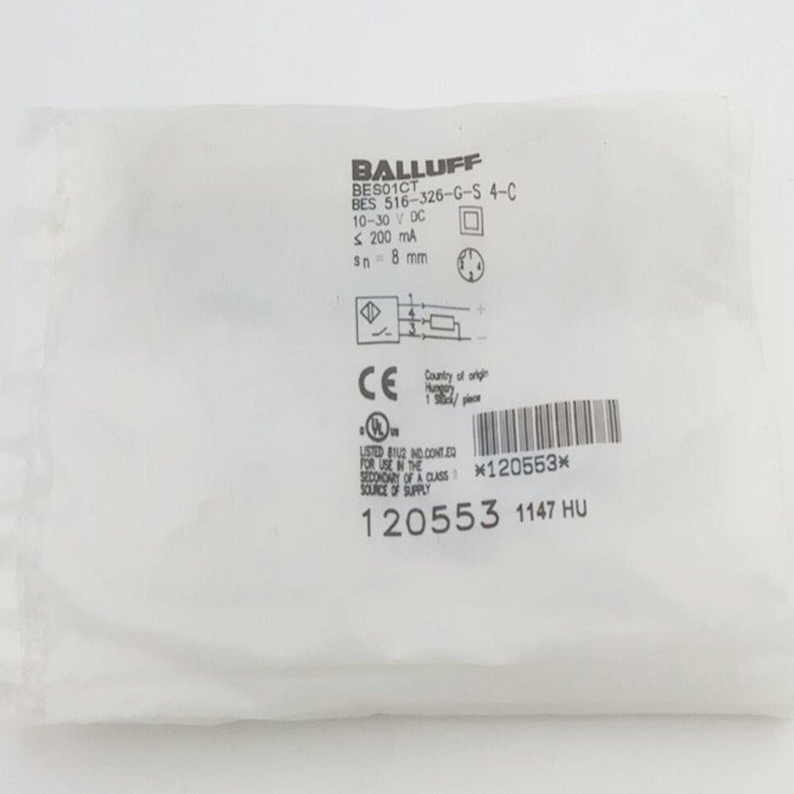 Proximity Switch for Balluff BES 516-326-G-S 4-C - BALLUFF